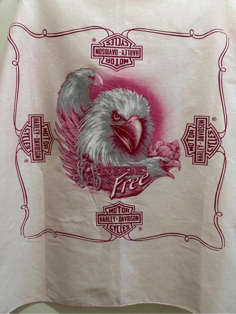 Pink Harley-Davidson Ride Free Logo Bandana